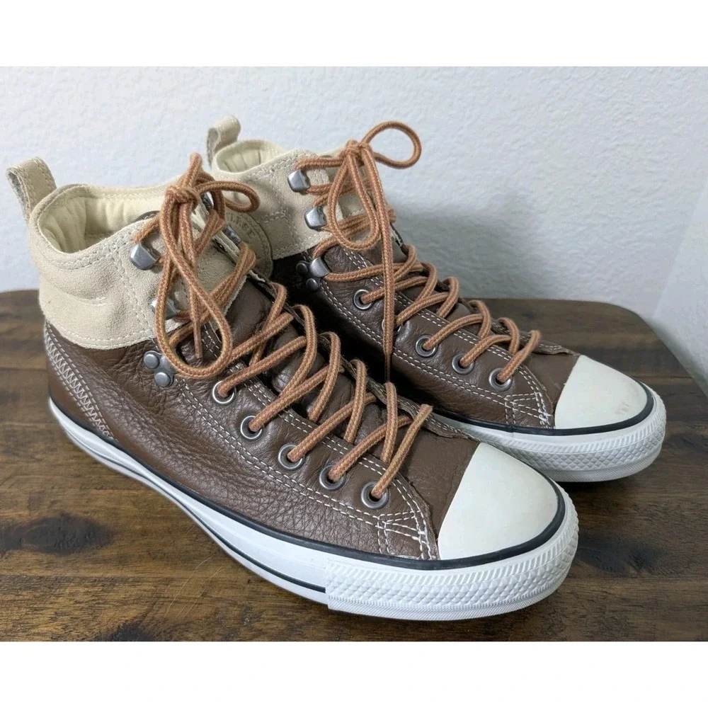 Converse Chuck Taylor All Star Hiker Hi 2 Pinecone Brown Leather Men 7.5 Wos 9.5